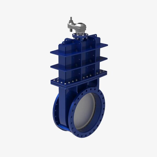 HPL Engineering : vanne opercule à cage ronde commande par réducteur.