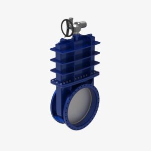 HPL Engineering : vanne opercule à cage ronde commande par servomoteur.